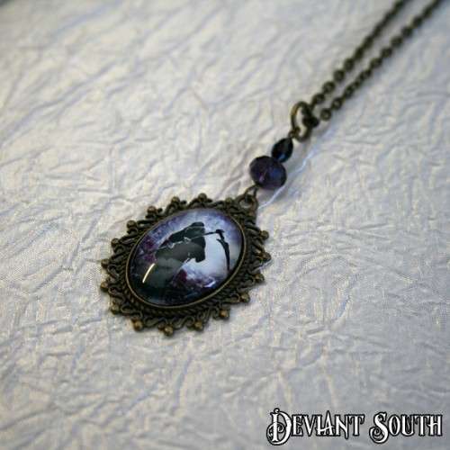 Deviant South `My Soul To Reap` Cabochon Bronze Necklace - Grim Reaper