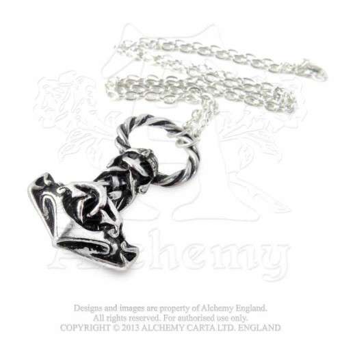 Alchemy Gothic VAP2 Mjollnir pewter pendant necklace