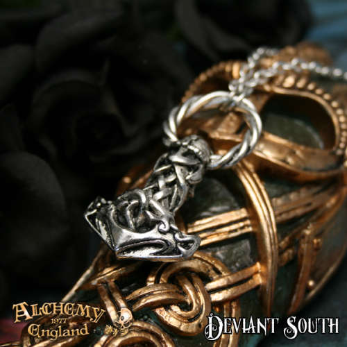 Alchemy Gothic VAP2 Mjollnir pewter pendant necklace