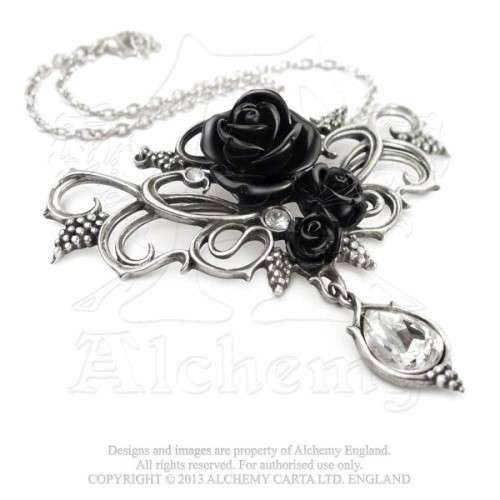 Alchemy Gothic P700 Bacchanal Rose Pewter Pendant