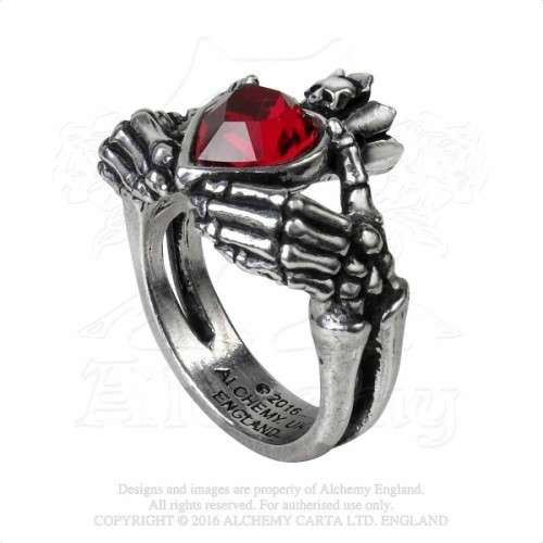 Alchemy Gothic AG-R210 Claddagh By Night ring - UK Size: Q | US Size: 8