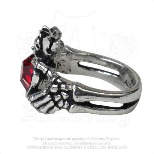 Alchemy Gothic AG-R210 Claddagh By Night ring - UK Size: Q | US Size: 8