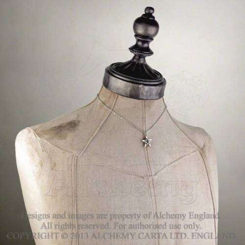 Alchemy Gothic P58 Pentagram pendant necklace -- Fine English Pewter
