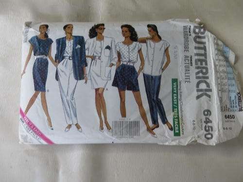 BUTTERICK - PATTERN NO. 6450 - SIZE 6-8-10 - FACTORY FOLDED - AS PER SCAN