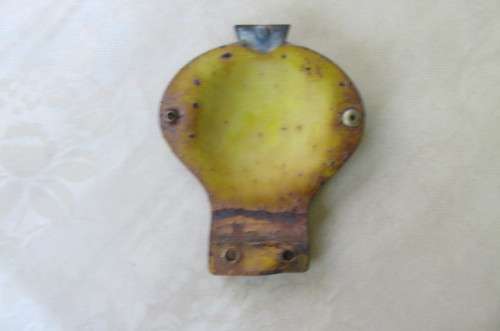 OLD AA METAL CAR BADGE - NO. B 01244 - AS PER SCAN