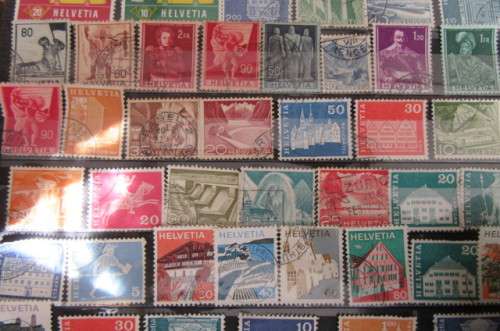66 VARIOUS STAMPS SWITZERLAND