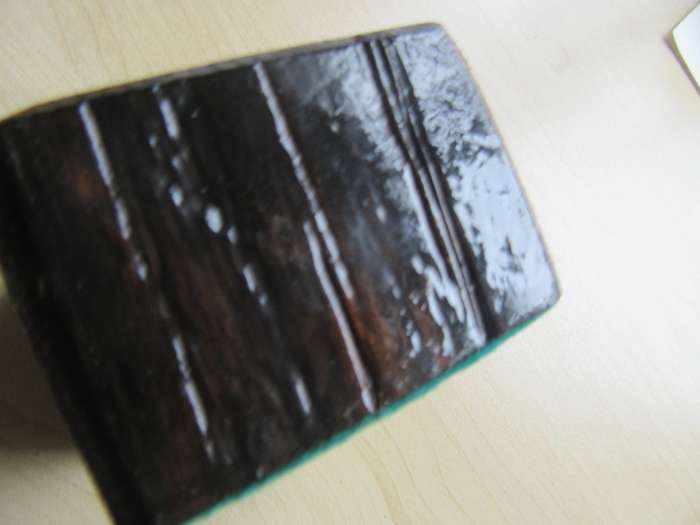 SINGLE WOODEN CANDLE HOLDER - APPR. 70 70 X 45MM - AS PER SCAN - MADE FROM RAILWAY SLEEPERS/R. TEAK