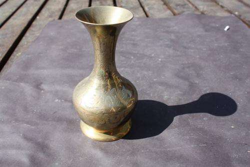 SOLID SMALL BRASS VASE