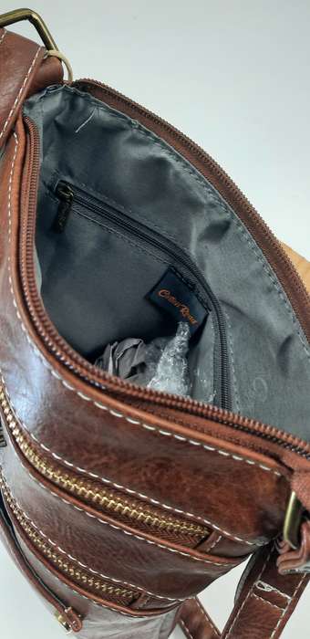 ##SUPER STYLISH## COTTON ROAD SLING/SHOULDER BAG IN BROWN! ##VERY NICE##