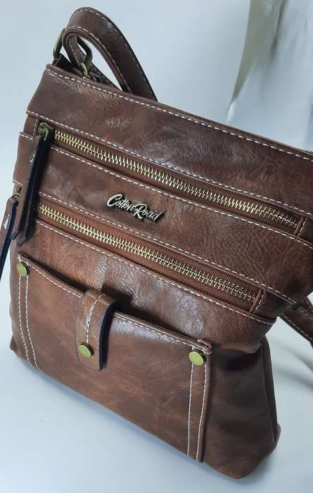 ##SUPER STYLISH## COTTON ROAD SLING/SHOULDER BAG IN BROWN! ##VERY NICE##