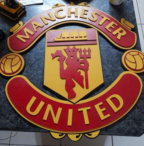 Large Manchester United layered Wooden sign 600mm