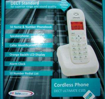 CORDLESS PHONE DECT ULTIMATE E105 :TELKOM : GOOD AS NEW