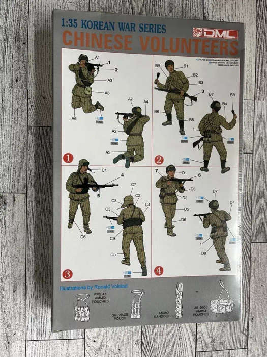 Dragon Model, Korean War Series Chinese Volunteers (4 Figures) 1/35 Scale