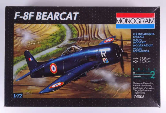 Monogram Model, F-8F Bearcat Vintage 90`s Kit 74006 | 1:72