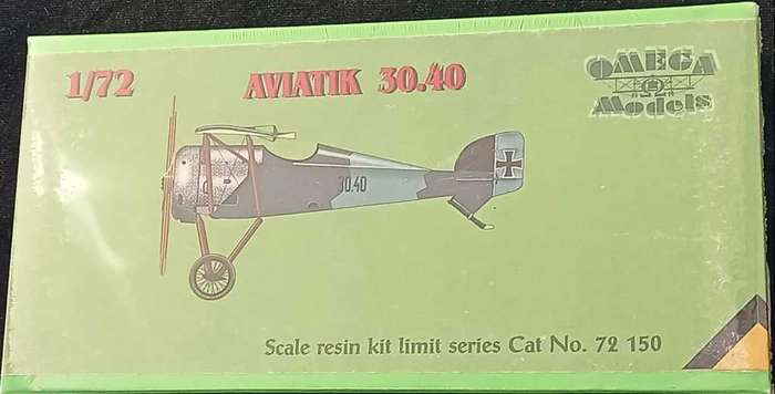 Omega Models, Aviatik 30.40 - Resin Kit - Limit Series 1/72 Scale