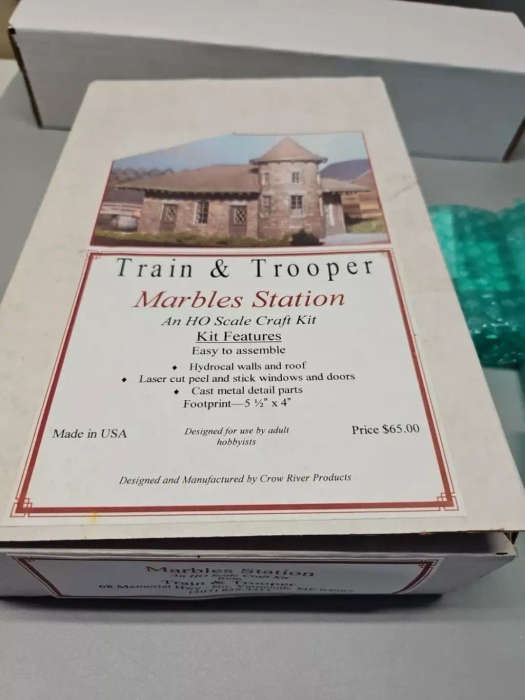 Train & Trooper Marbles Station Crow River Products HO Scale Kit.