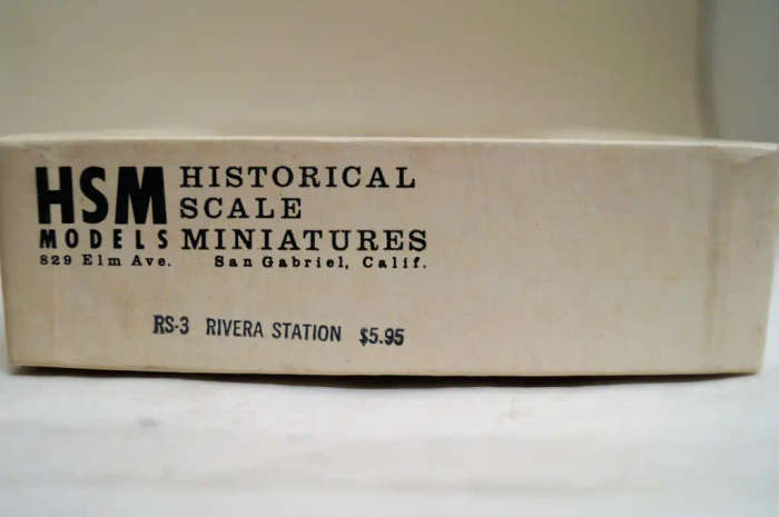 Rivera Depot Station Building Kit. Historical Scale Miniatures RS-3 HO