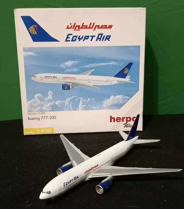 Herpa Wings, EGYPT AIR Boeing 777-200 #SU-GBP [560085] 1/400