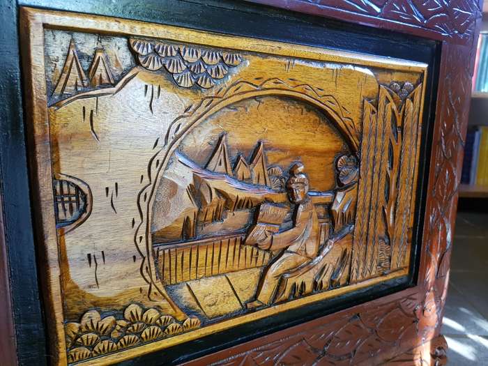 19th Century Carved Chinoiserie Camphor Chest