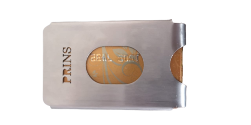 Original Prins Stainless Steel Wallet / Money clip / Cardholder - Anti Theft RFID Protected