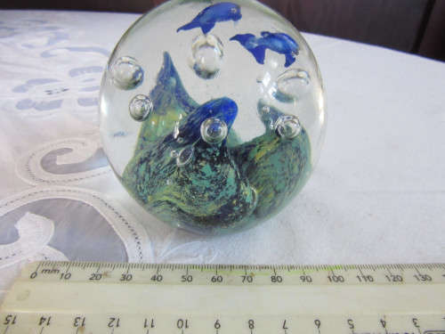 ART GLASS PAPERWEIGHT LARGE