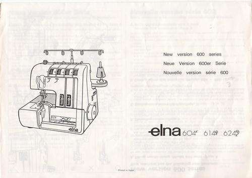 ELNA 614de OVERLOCKER user manual ONLY