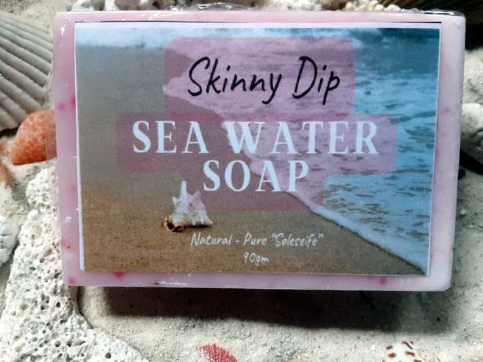 Set of 4 (four) Soaps - hand made - all Natural oils - No Preservatives - Sea Water Soap (Soleseife)