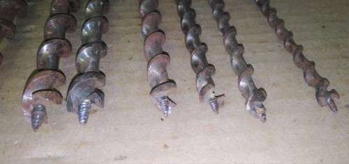 VINTAGE FOOTPRINT AUGER BITS - SET OF 13 WITH BOX  -Please C Pics N Description