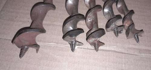 VINTAGE STANLEY CONCEALED BRACE & 11 AUGER BITS (different makes)  -See Pictures
