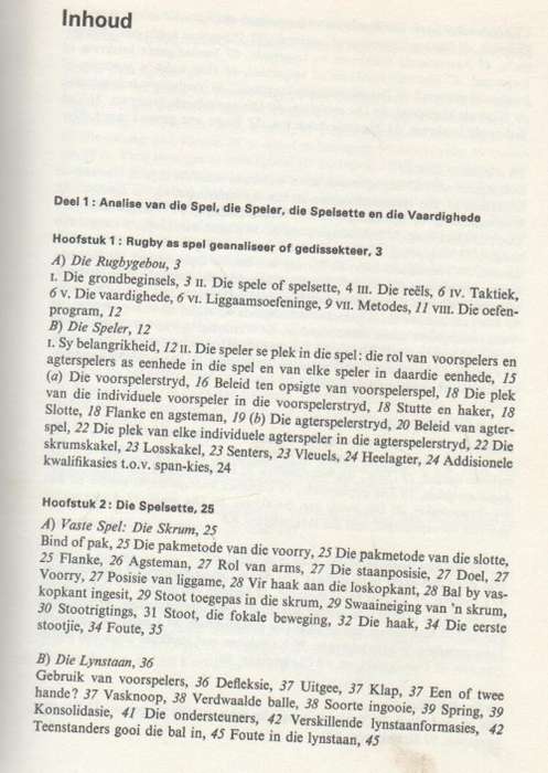 CRAVEN RUGBY-HANDBOEK -  PROF.DR. D H CRAVEN (2 DE DRUK 1975)