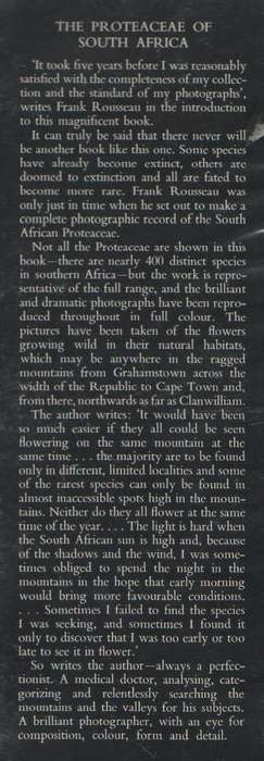 THE PROTEACEAE OF SOUTH AFRICA - FRANK ROUSSEAU (1970)