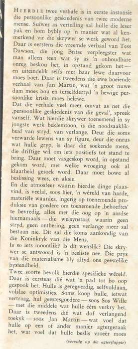 DIE SOEKENDE MENS - W A DE KLERK (1960)