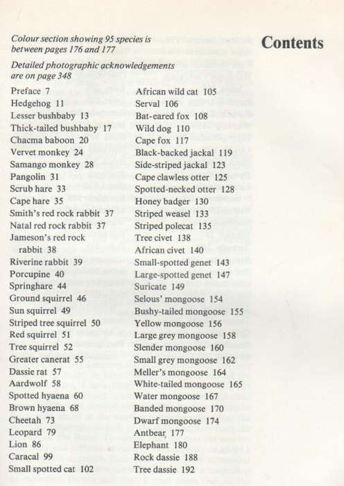 MABERLY'S MAMMALS OF SOUTHERN  AFRICA - RICHARD GOSS (1 ST PUBL 1986)
