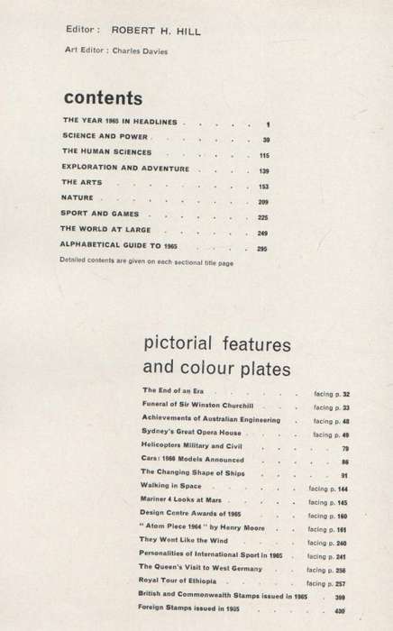 THE YEAR BOOK 1966, A RECORD OF THE EVENTS, DEVELOPMENTS, AND PERSONALITIES (1966)