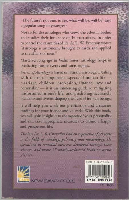 SECRETS OF ASTROLOGY - DR L R CHAWDHRI (2006)