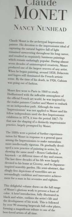 CLAUDE MONET - NANCY NUNHEAD (1 ST PUBLISHED 1994)