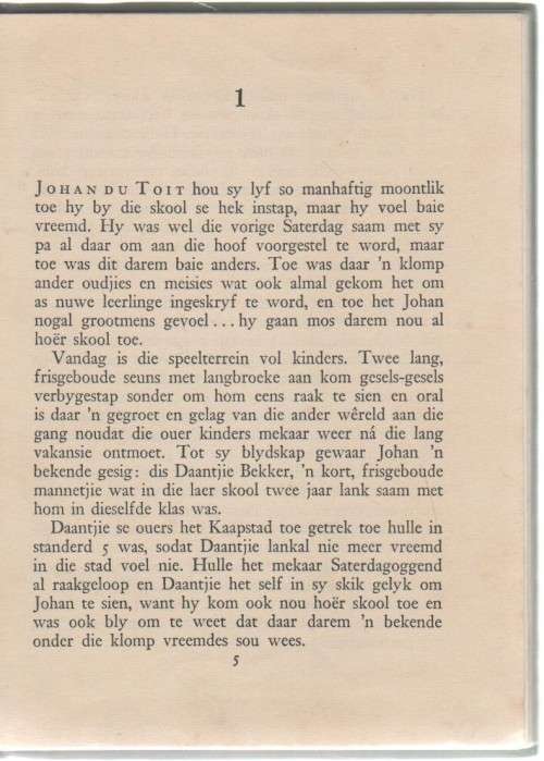 DIE JONG SPRINGBOKKE VAN BERGSKOOL - TOL DE VILLIERS (1958)