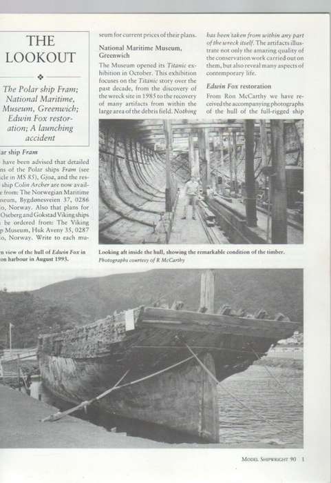 MODEL SHIPWRIGHT , NUMBER 91,90 & 76 - JOHN BOWEN (MARCH 1995) THREE BOOKS