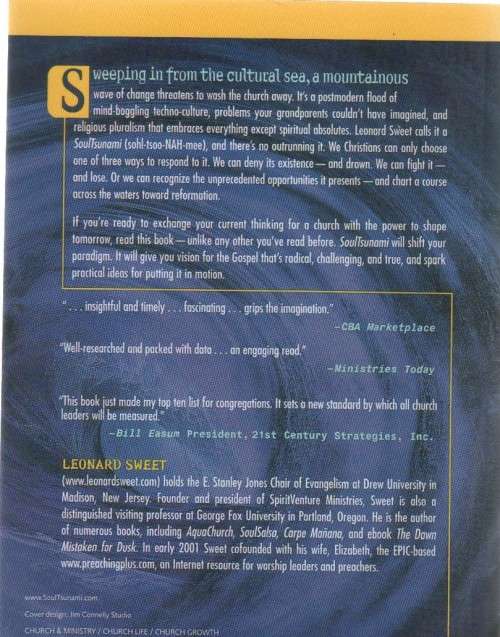 SOULTSUNAMI, SINK OR SWIM IN NEW MILLENNIUM CULTURE - LEONARD SWEET (1999)