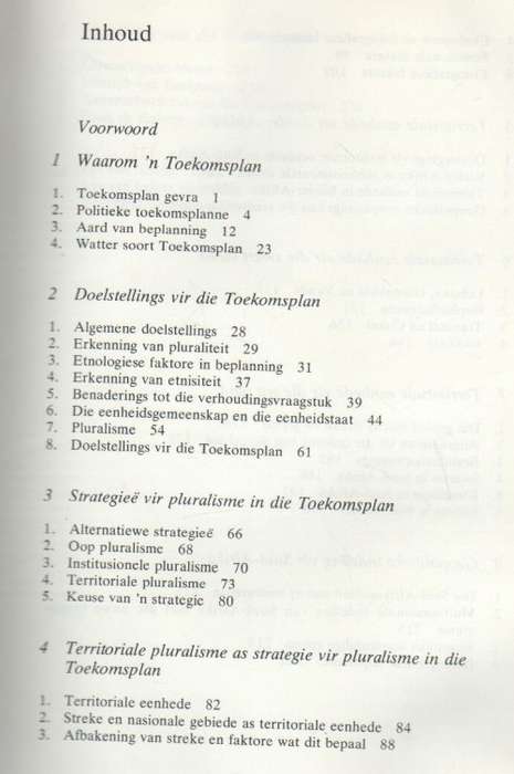 TOEKOMSPLAN SUID-AFRIKA, `N BASIS VIR DIALOOG - P ROELF BOTHA (1 STE UITGAWE 1978)