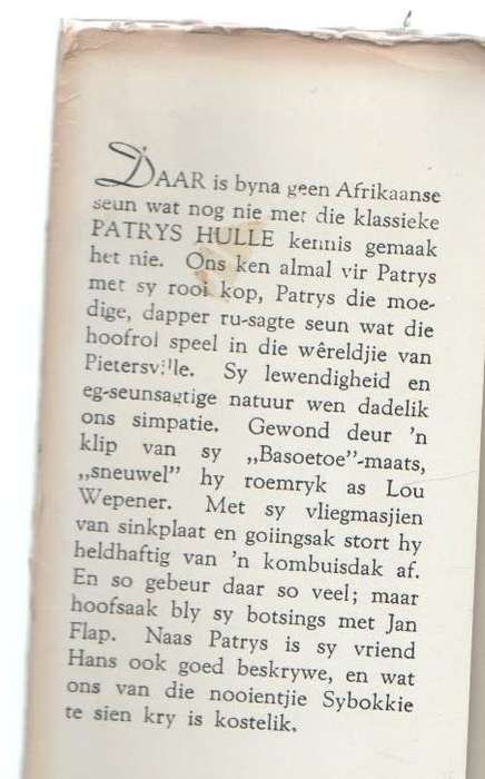 PATRYS-HULLE - E B GROSSKOPF (1956)