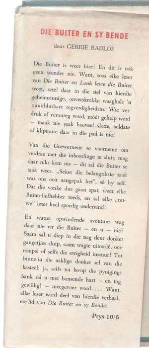 DIE BUITER EN SY BENDE - GERRIE RADLOF (1955)