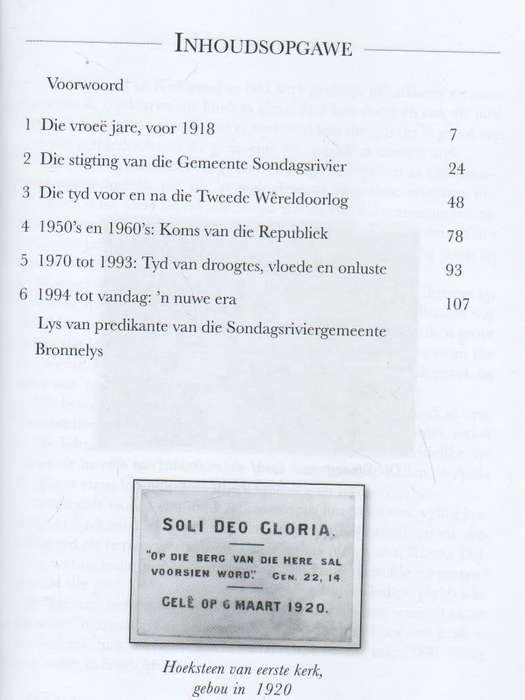 DIE KERK IN DIE SABBATSVALLEI, NGK SONDAGSRIVIER(KIRKWOOD) 1918 - 2018