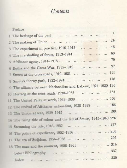 THE MAKING OF A NATION , A HISTORY OF THE UNION OF SOUTH AFRICA 1910-1961 - D W KRUGER (1969)