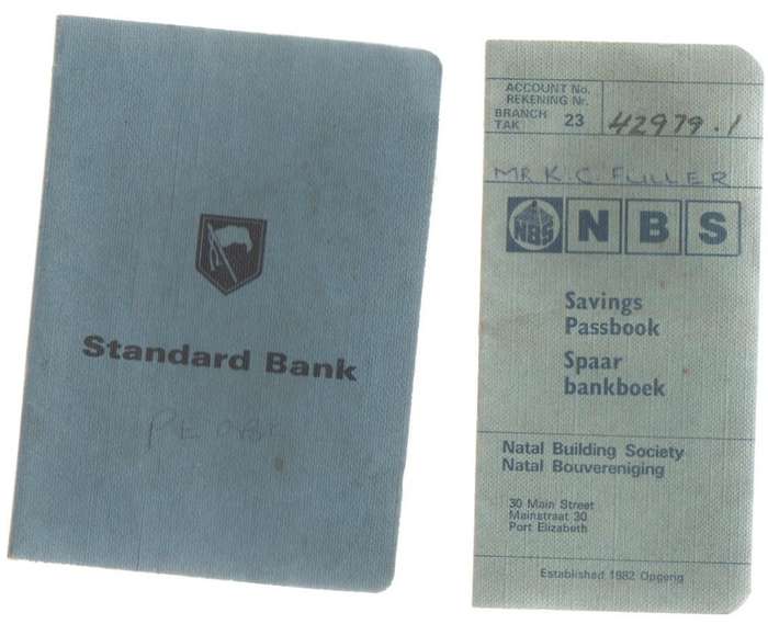 TWO BANKING SAVINGS ACCOUNT BOOKS, NBS AND STANDARD BANK (1974 - 1976)