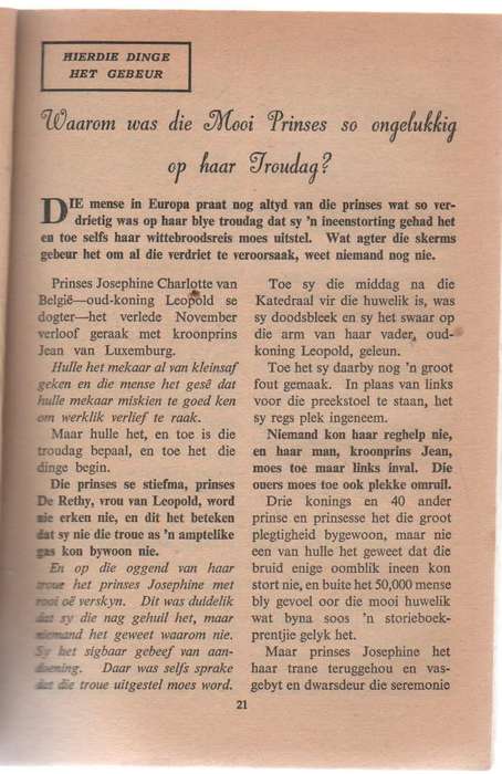 DIE BESTE, GEREGISTREER BY DIE POSKANTOOR AS `N NUUSBLAD - SEPTEMBER 1953