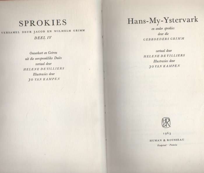 SPROKIES - GEBROEDERS GRIMM (1 STE UITGAWE VAN DEEL IV IN 1963)