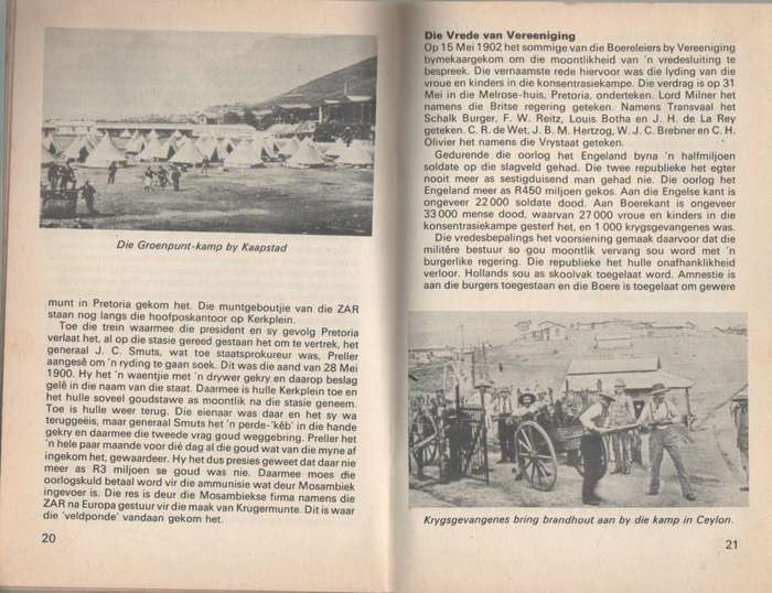 VYF BOEREOORLOG BOEKE/PAMFLETTE EN EEN HERE SEWENTIEN BOEK (SAGTEBAND)