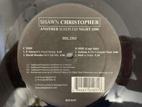 Shawn Christopher - Another Sleepless Night- 2 X LP