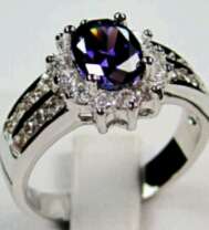10 K White gold Amethyst Ring